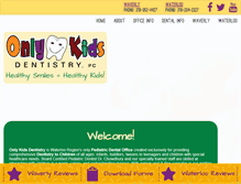 Tablet Screenshot of onlykidsdentistry.com